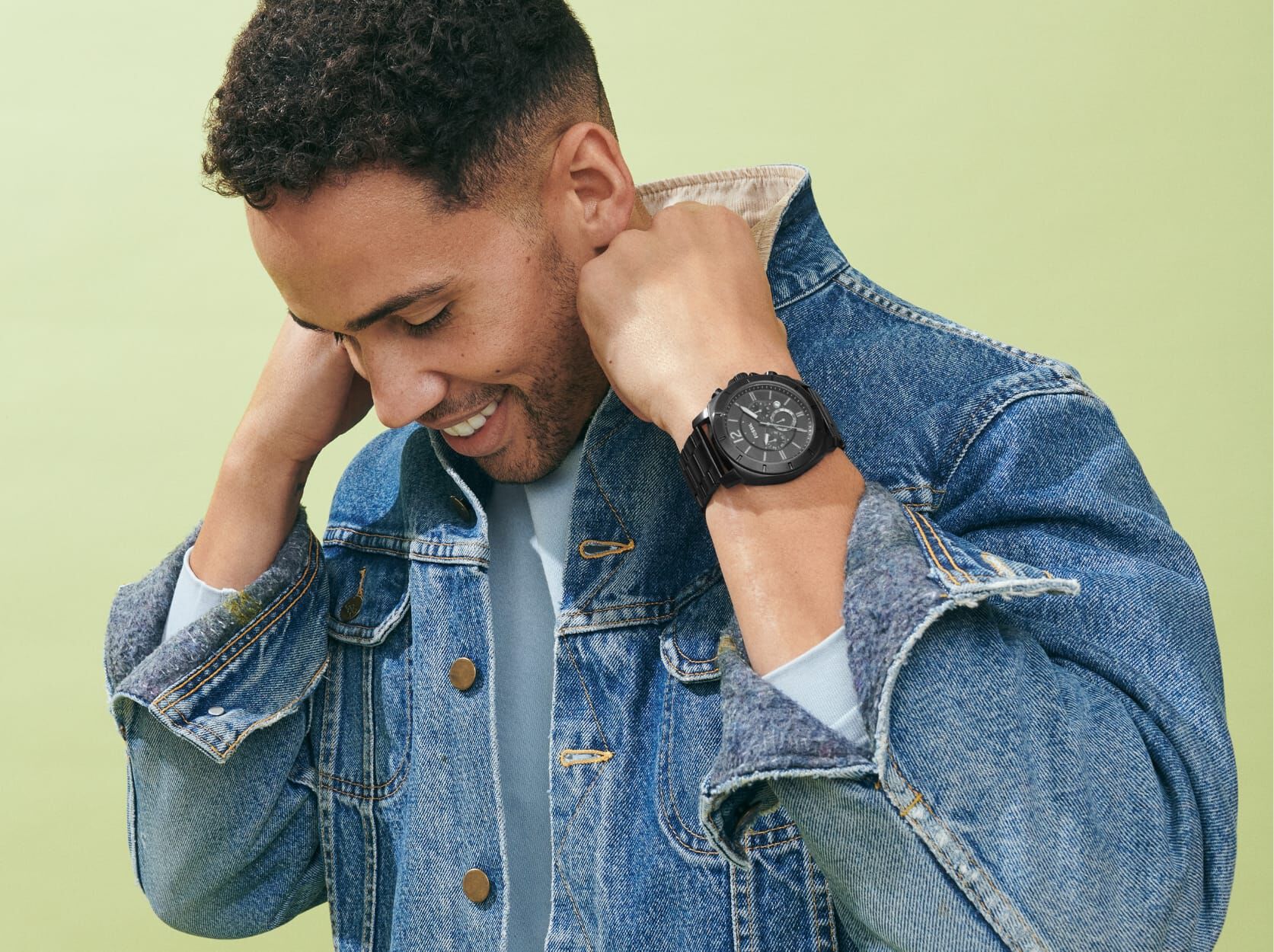 Man wearing watch.