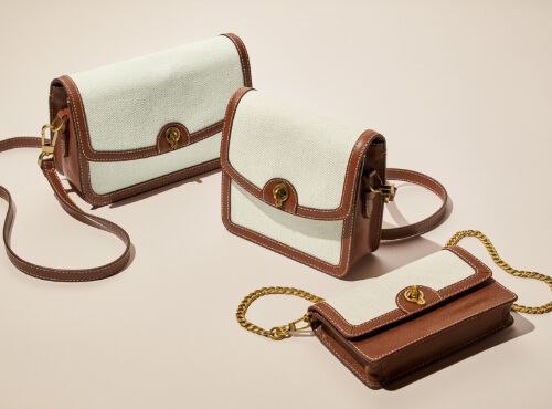 A groupshot of three small women's crossbody bags.