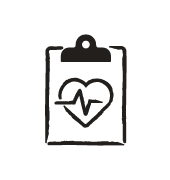 Icona clipboard con un cuore