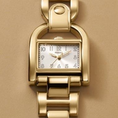 A gold-tone Harwell watch.