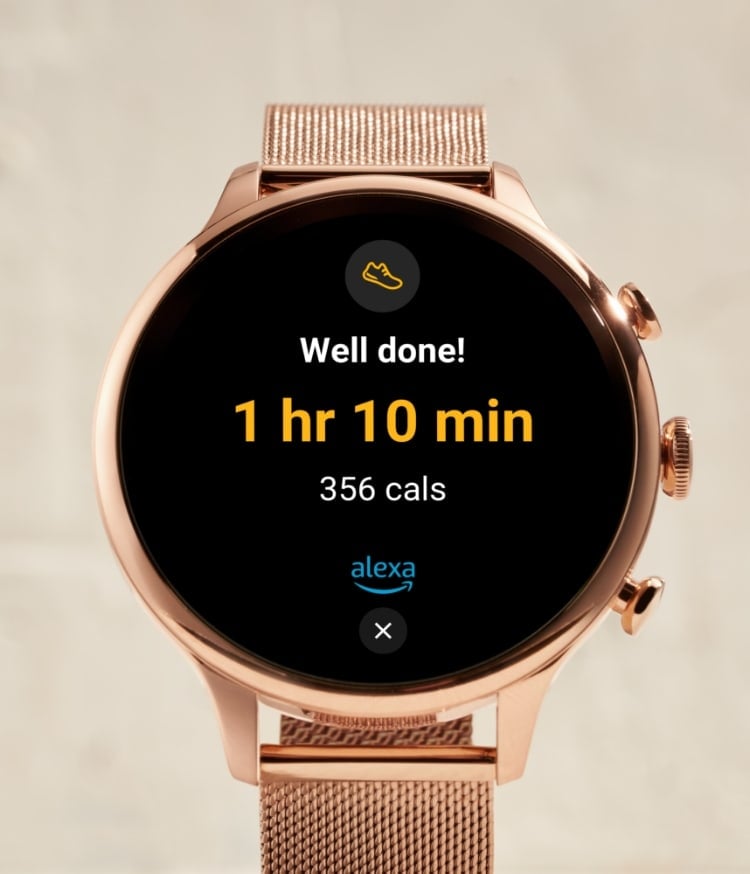 A Gen 6 smartwatch displaying workout stats