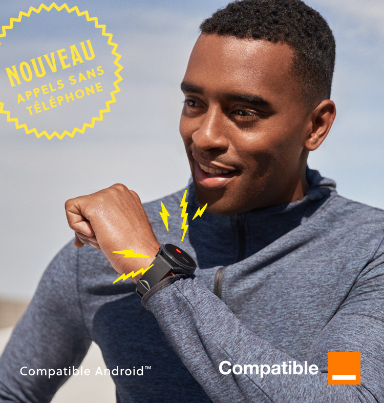 A man answers a phone call on a Gen 5 LTE Smartwatch