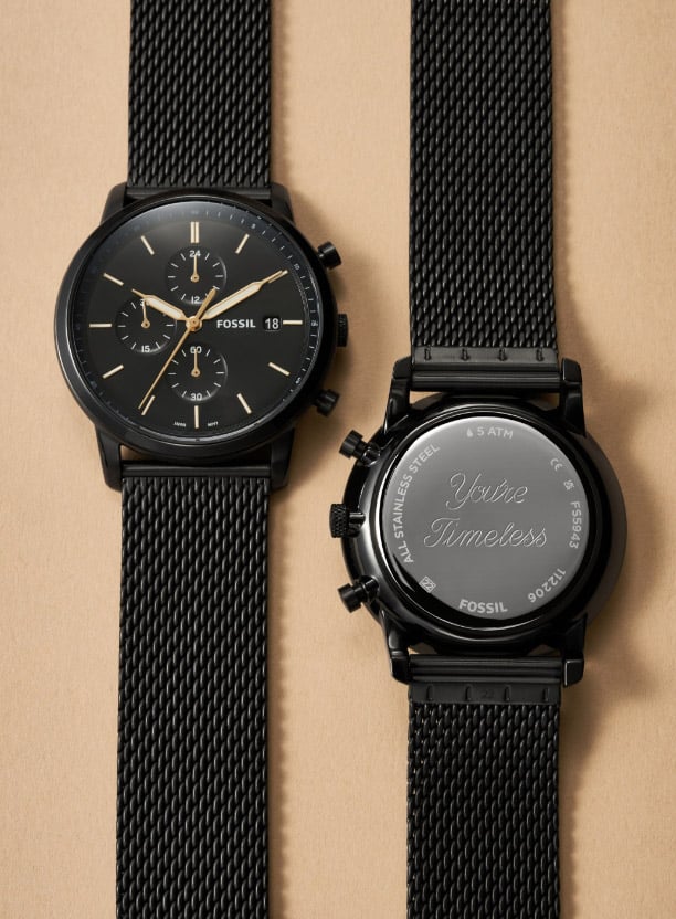 Black Minimalist Chrono watch. 