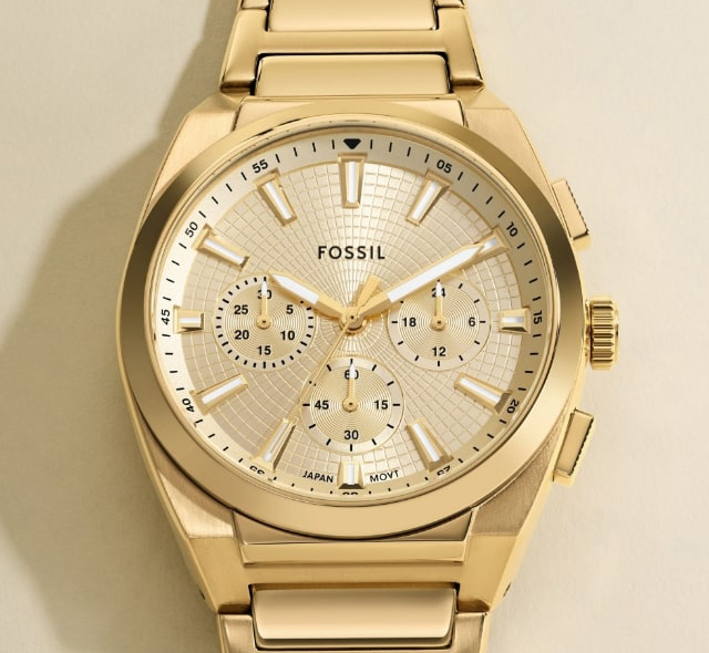A gold-tone Everett watch.