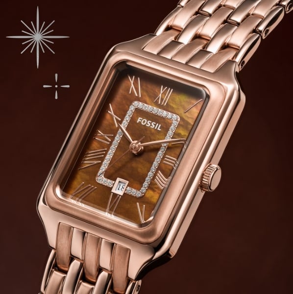 Rose gold-tone Raquel watch.