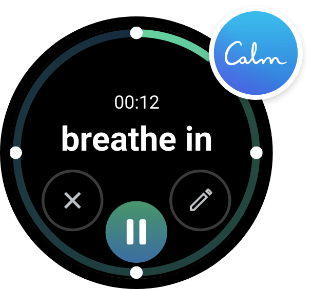 Calm dial with Calm logo