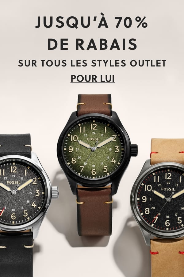 Jusqu'à 70 % de réduction sur tous les styles Outlet