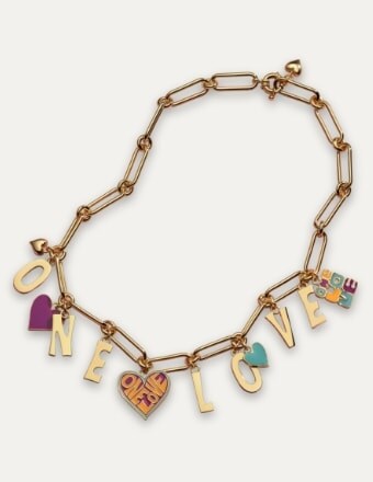 The Cedella Marley x Fossil charm necklace.