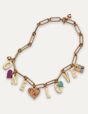 The Cedella Marley x Fossil charm necklace.