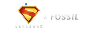 The Superman and Fossil logo lockup.