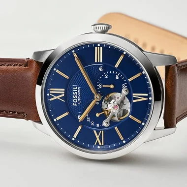 Mens leather watch.