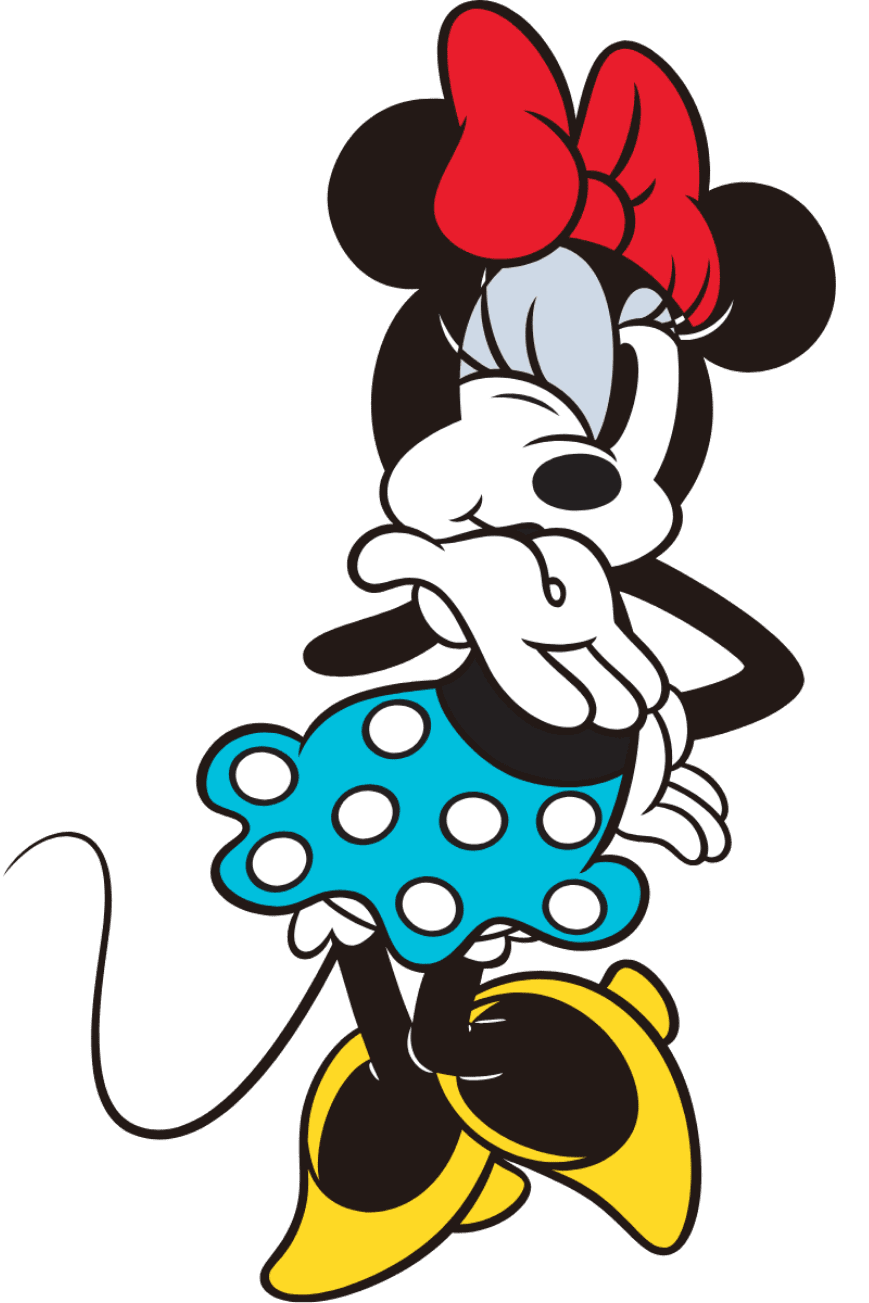 Graphics of Disney’s Mickey Mouse and Minnie Mouse are playfully placed around the design.