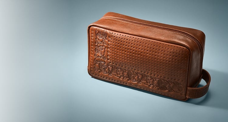 Leather Dopp Kit.