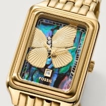 A gold-tone Harlow watch.