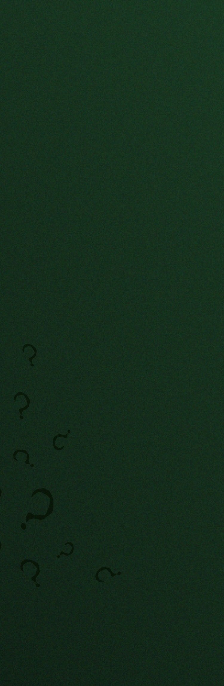 Un arrière-plan vert avec des points d’interrogation décoratifs et la montre Riddler Batman x Fossil.