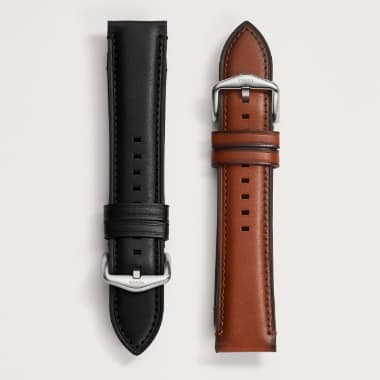 Two leather watch straps.
