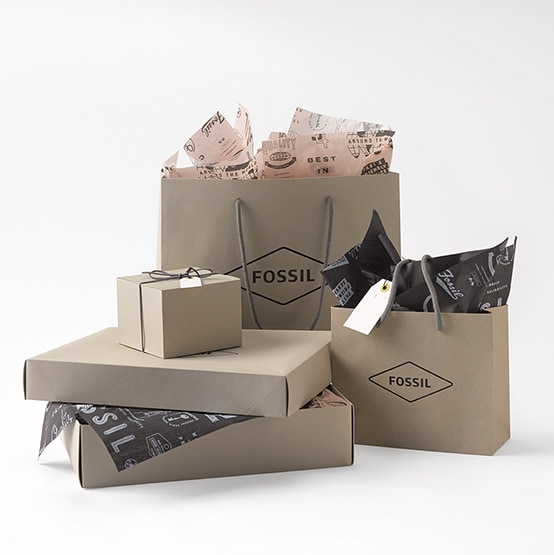Fossil gift packaging.
