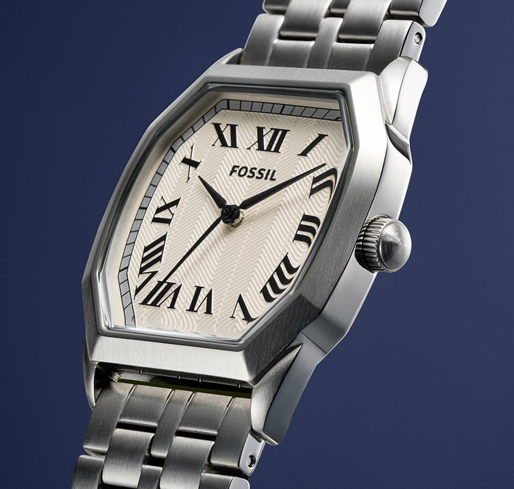 The Fossil Harlow 33mm men's watch styled on a croquet mallet.