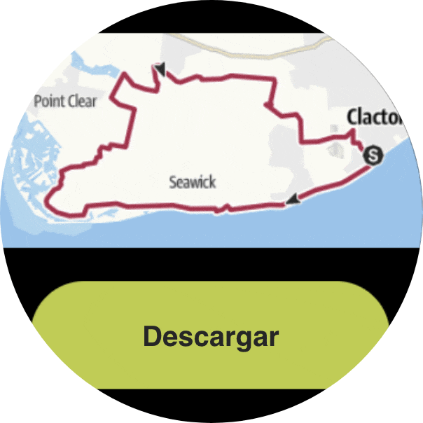 A dial showing the Outdooractive hiking service app.