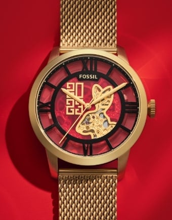 A gold-tone Townsman Automatic watch for Lunar New Year.