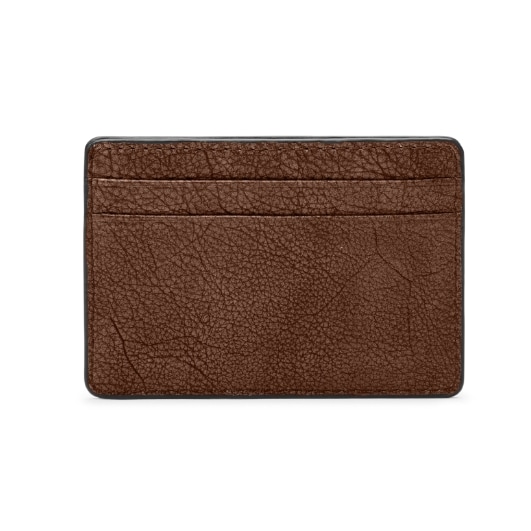 Brown leather card case.