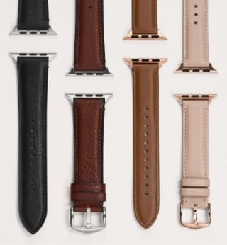 Quatre bracelets pour Apple Watch.