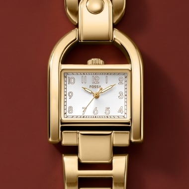 The gold-tone Harwell watch.