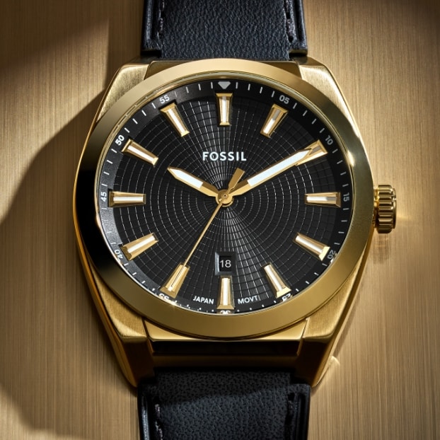 Gold-tone Everett watch.
