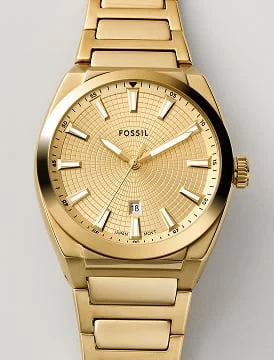 Everett gold-tone watch.