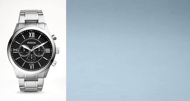 a promo banner background with a watch on the side.