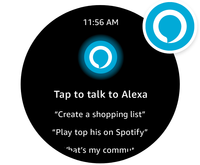 Cadran Amazon Alexa avec le logo Alexa