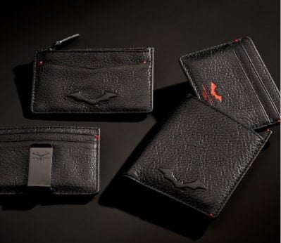 Black leather Batman x Fossil wallet collection.