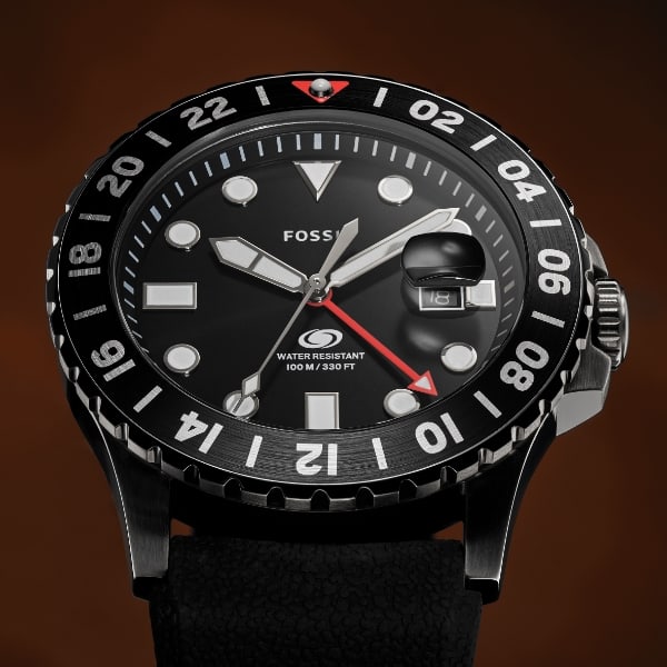 The Fossil Blue GMT watch.