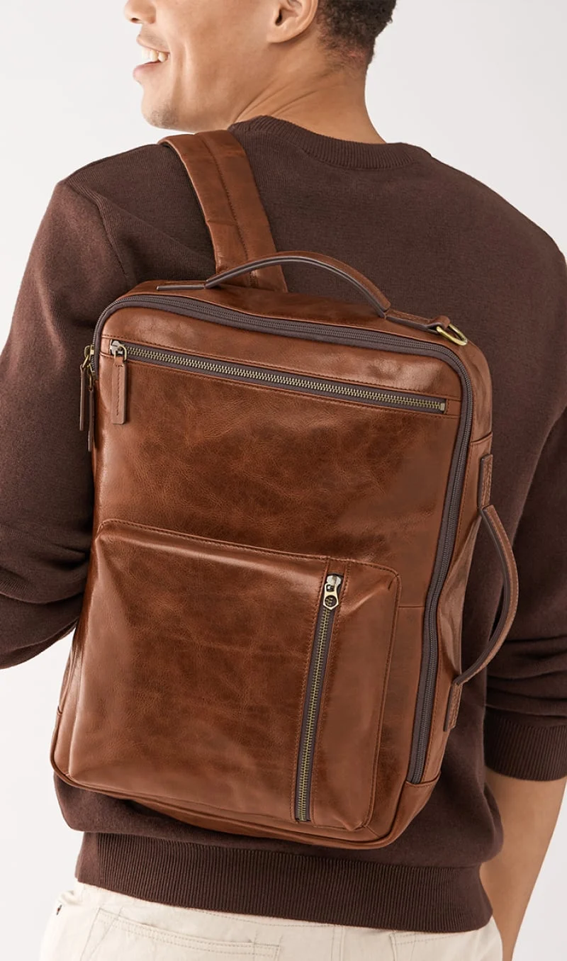 alligator leather backpack Vintage Leather Alligator Style Backpack for Laptop