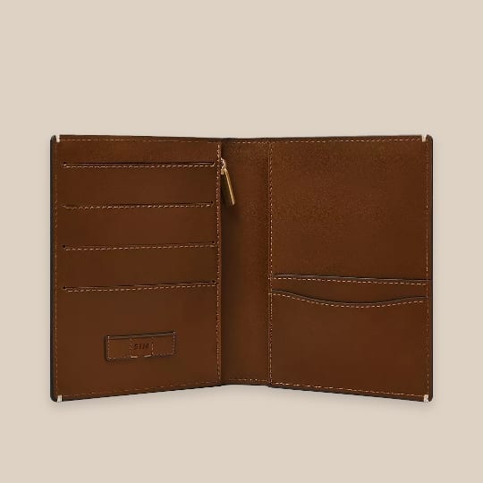 Men's brown leather passcase.