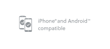 Logo compatibile con telefoni iPhone® e Android™