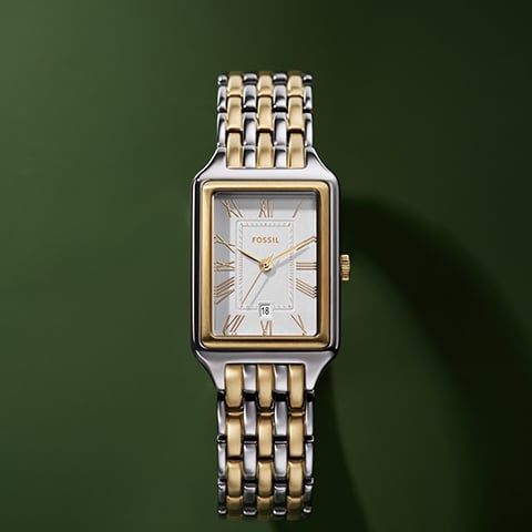 Raquel Three-Hand Date Two-Tone Stainless Steel Watch
