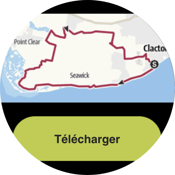A dial showing the Outdooractive hiking service app.