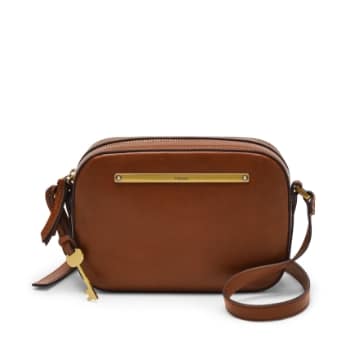 Crossbody aus braunem Leder.