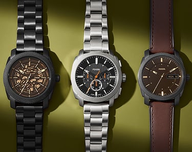 Un carrousel à faire défiler de la montre robuste Machine Fossil.