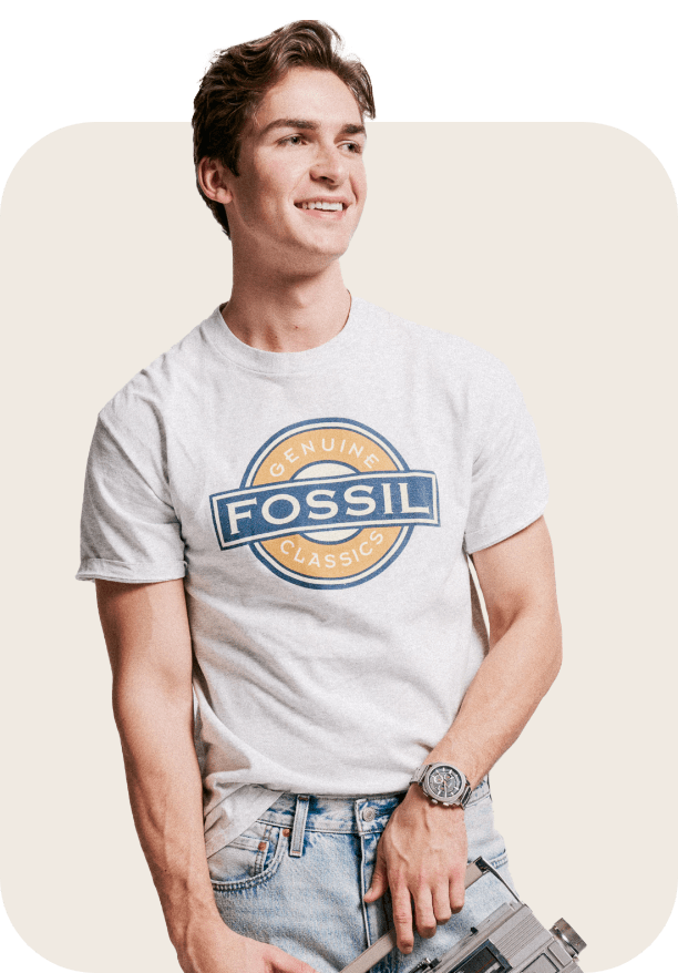 Son wearing a watch.
