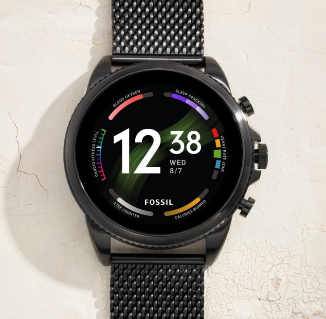A men’s black Gen 6 smartwatch.