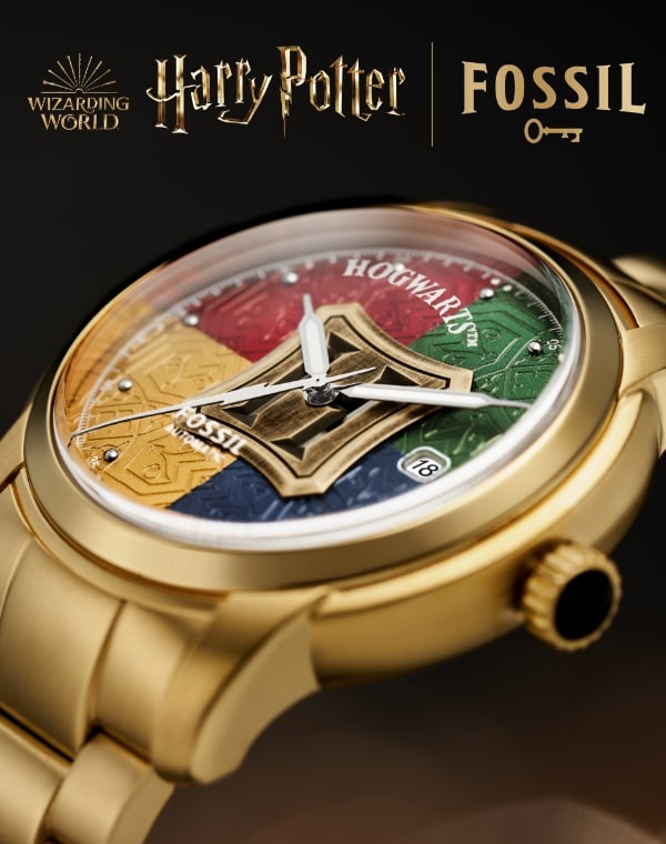 Gold-tone Harry Potter ™Automatic Watch featuring Hogwarts™ house colors on the dial.