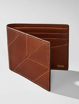 Brown leather patchworl wallet.