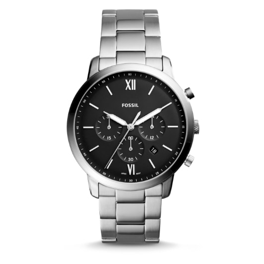 Men's stainless steel watch.