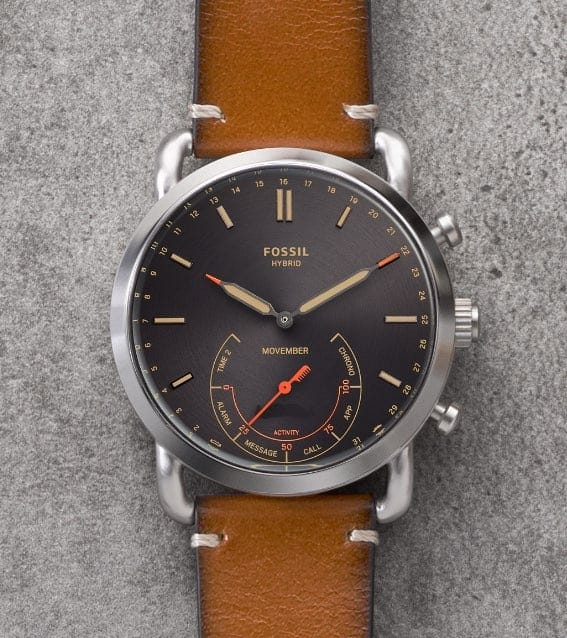 The Fossil by Movember Hybrid Smartwatch.