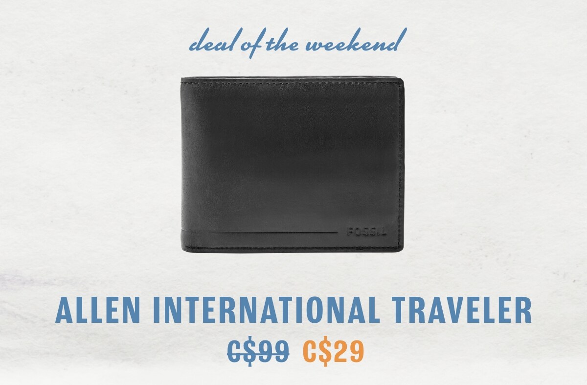 Black Allen RFID Internationl Travel Wallet.