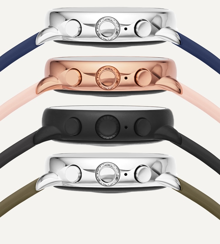 Deux montres connectées Gen 6 édition bien-être vues de côté.