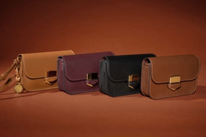 Four leather Lennox handbags