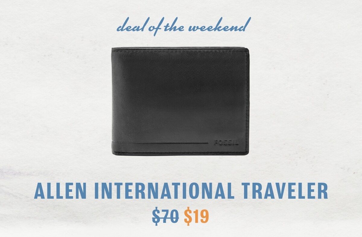 Black Allen RFID Internationl Travel Wallet.